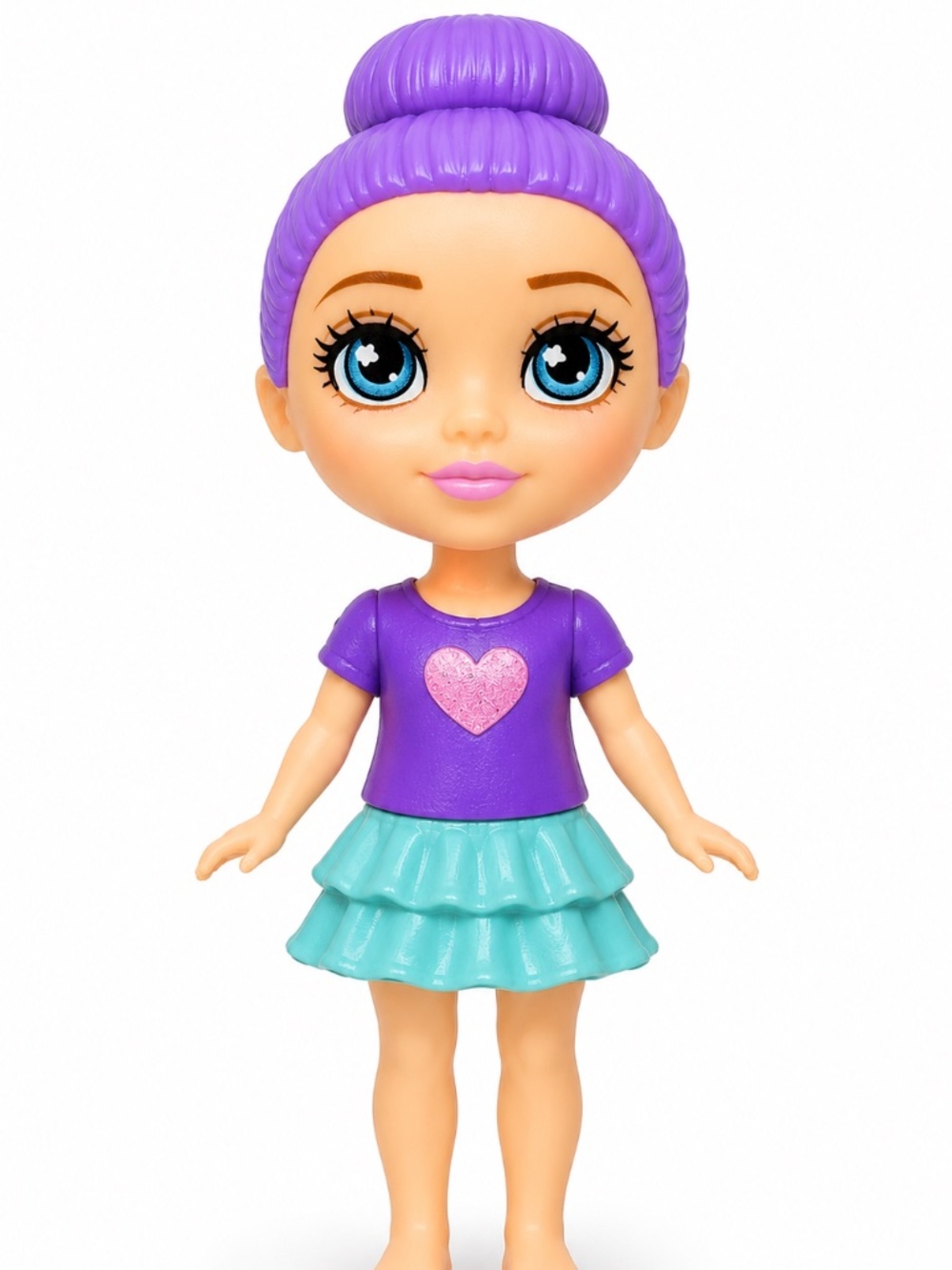 Love Diana Fashion Fabulous Purple Hair Doll Glitter Heart Dress Toy